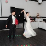 Brautpaar beim Hochzeitstanz bei Hochzeitsfeier Berlin Hochzeitsfotograf Malag