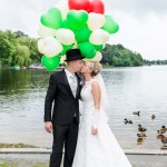 Brautpaar in Woltersdorf bei Brautpaarshooting Fotografin Malag